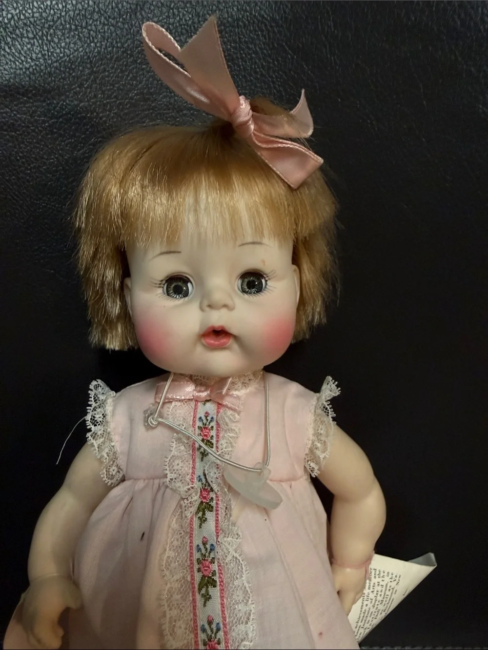 Madame Alexander Sweet Tears Pink Dress Doll With Pacifier